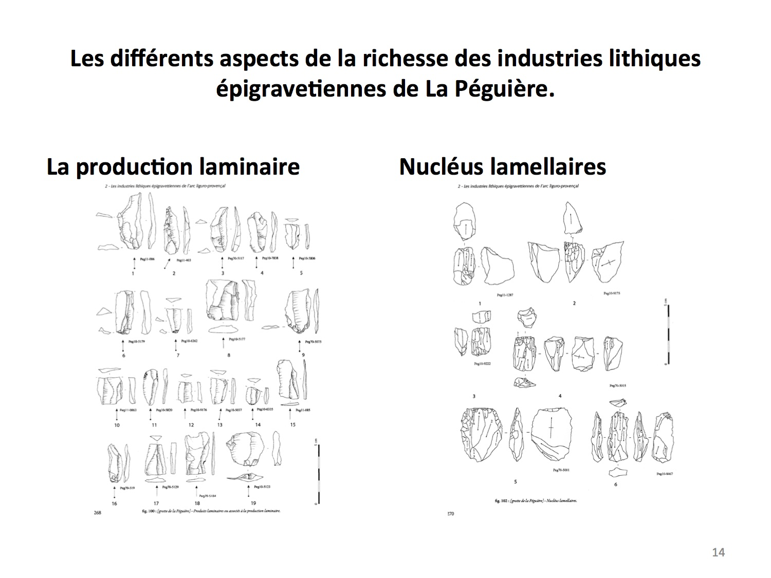Les différents aspects de la richiesse des industries lithiques épigravetiennes de la Péguière
